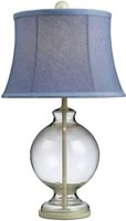  Edgewood Shore 1-Light Table Lamp Clear And Antique White 111-1089