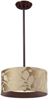  Nathan 3-Light Semi Flush Dark Walnut 14150/3